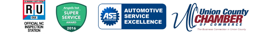 Official Inspection Station, NAPA Parts Auto Care Center, ASE Certified, Automotive Service Excellence Award.